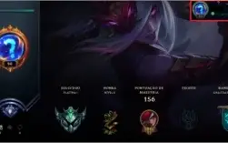 Conta de League of Legends Platina I Level 80, várias skins
