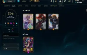 Platina 3 com TODOS os champs e 306 Skins ( ADC / JG )
