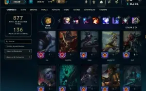 Platina 3 com TODOS os champs e 306 Skins ( ADC / JG )
