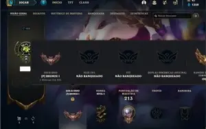 Conta bronze 1 com 80 Champs e 47 Skins + 2 Fragmentos