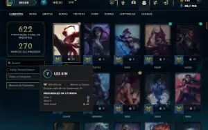 Platina 2 com TODOS os champs e 434 Skins ( ADC / MID / JG )