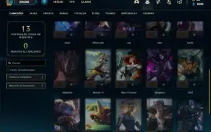 Conta bronze 1 com 30  Champ e 4 Skin + 1 Prestigio do Teemo