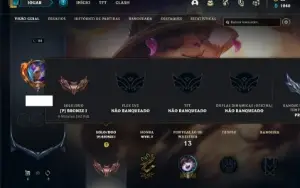 Conta bronze 1 com 30  Champ e 4 Skin + 1 Prestigio do Teemo