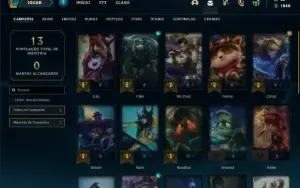 Conta bronze 1 com 30  Champ e 4 Skin + 1 Prestigio do Teemo