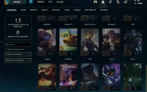 Conta bronze 1 com 30  Champ e 4 Skin + 1 Prestigio do Teemo