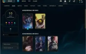Conta DIAMANTE 2 com Kayle Juiza, Rammus Rei e Corki Ovni.