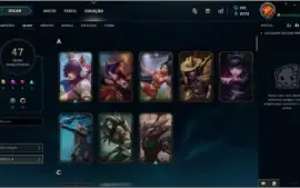 Vendo conta LOL lvl. 30 com 100 campeões e 47 skins