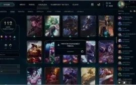 Conta League of Legends Platina 4 112 skins