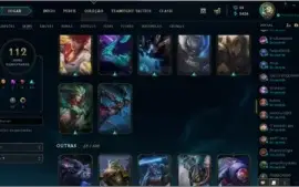 Conta League of Legends Platina 4 112 skins