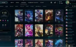 Conta League of Legends Platina 4 112 skins