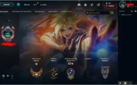 CONTA LEAGUE OF LEGENDS GOLD 4  LEVEL 562 COM 231 SKINS!