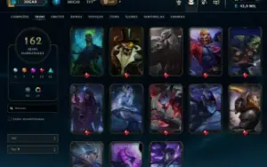 Vendo conta Diamante 4 TODOS os campeoes e 162 skins
