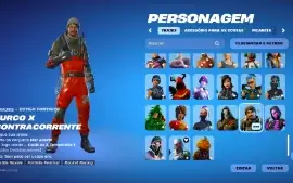 conta fortnite com mais de 120 skins,desde a temporada 5cap1