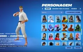 conta fortnite com mais de 120 skins,desde a temporada 5cap1