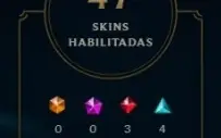 CONTA LEAGUE OF LEGENDS > GOLD 1 75 PDL (47 SKINS)