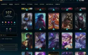 Conta League Of Legends 108 Skins Ouro