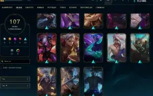 Conta League Of Legends 108 Skins Ouro