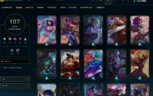 Conta League Of Legends 108 Skins Ouro
