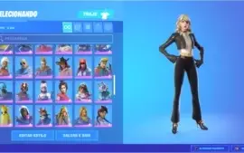 Conta Fortnite com 12 skins compradas, temp 5 até cap 2