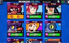 Conta Brawl Stars 15k de troféus 33/43 Brawlers