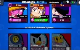 Conta Brawl Stars 15k de troféus 33/43 Brawlers