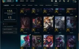 Conta (ex D1) platina 3 e plat 1 com 65 champs e 16 skins