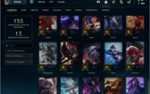 Conta (ex D1) platina 3 e plat 1 com 65 champs e 16 skins