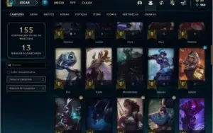 Conta (ex D1) platina 3 e plat 1 com 65 champs e 16 skins