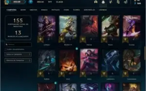 Conta (ex D1) platina 3 e plat 1 com 65 champs e 16 skins