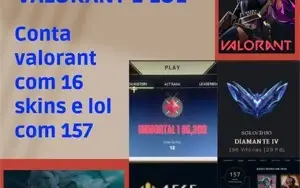 Venda de conta LOL (Diamante 4) e Valorant (Imortal 1)