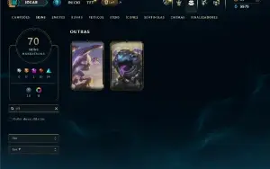 Platina 3 com 105 Champs e 70 Skins