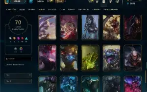 Platina 3 com 105 Champs e 70 Skins