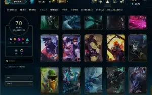 Platina 3 com 105 Champs e 70 Skins
