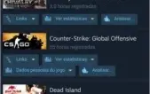 V> conta steam cm alguns jogos