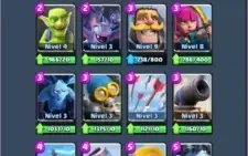 Clash Royale Lv8/Ar7 - 4 Lendárias / Ouro 140K - Apenas iOS