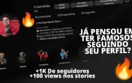 Conta do Instagram com famosos seguindo