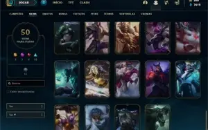 Conta prata 1 com 71 Champs e 50 Skins