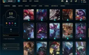 Conta prata 1 com 71 Champs e 50 Skins