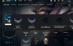 Conta prata 1 com 71 Champs e 50 Skins