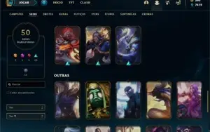 Conta prata 1 com 71 Champs e 50 Skins