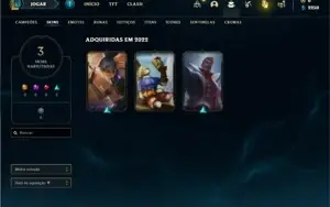 Conta prata 3 com 28 Champs e 3 Skins + 3 Fragmentos
