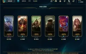 Conta prata 3 com 28 Champs e 3 Skins + 3 Fragmentos