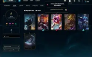 Conta ouro 4 com 6 skins e 40 champs ( MAIN JG )