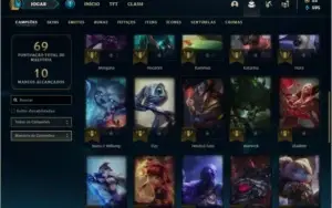 Conta ouro 4 com 6 skins e 40 champs ( MAIN JG )