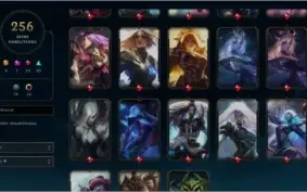 Conta bem cuidada, 256 Skins Platina 4 e muito conteudo!
