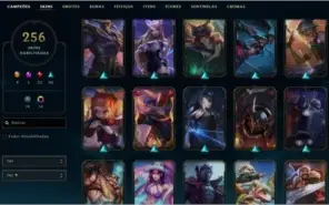 Conta bem cuidada, 256 Skins Platina 4 e muito conteudo!