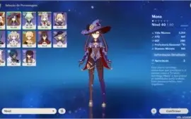 GENSHIN IMPACT AR 21 / NA -  KLEE & MONA + 6 ARMAS 4*