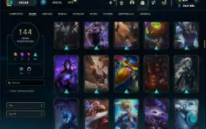 Ouro 4 com TODOS os champs e 144 Skins ( ADC / JG )