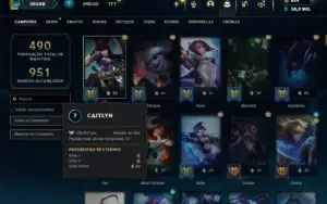 Ouro 4 com TODOS os champs e 144 Skins ( ADC / JG )