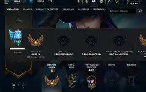 Ouro 4 com TODOS os champs e 144 Skins ( ADC / JG )